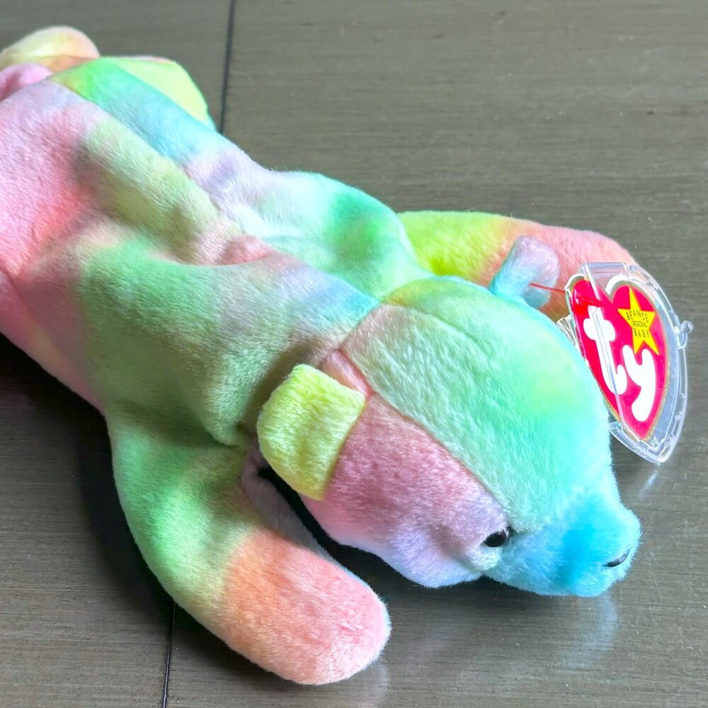 1999 4215 Chicago Cubs Sammy Sosa Bear Pastel Tie-Dye Plush Ty Beanie Baby MWMT